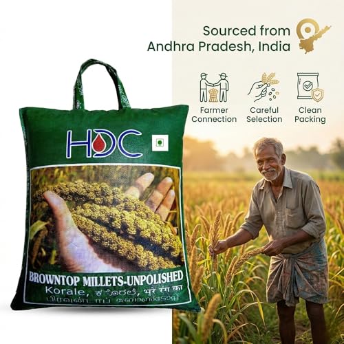 Image of HDC Siridhanya Unpolished Browntop Millet | Gluten free | whole grain | Plant based Protein | Net Wt 4700 g | Sourced from Andhra Pradesh, India
