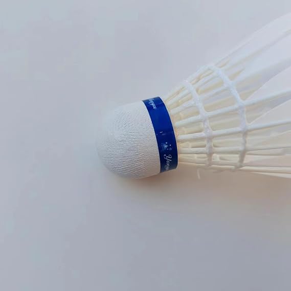 Beginner Badminton Ball, Badminton Feather Blades - 12X Heavy Duty Feather Shuttle Badminton - Batting Practice Supplies for Badminton Birds Men, Women, Youth Players