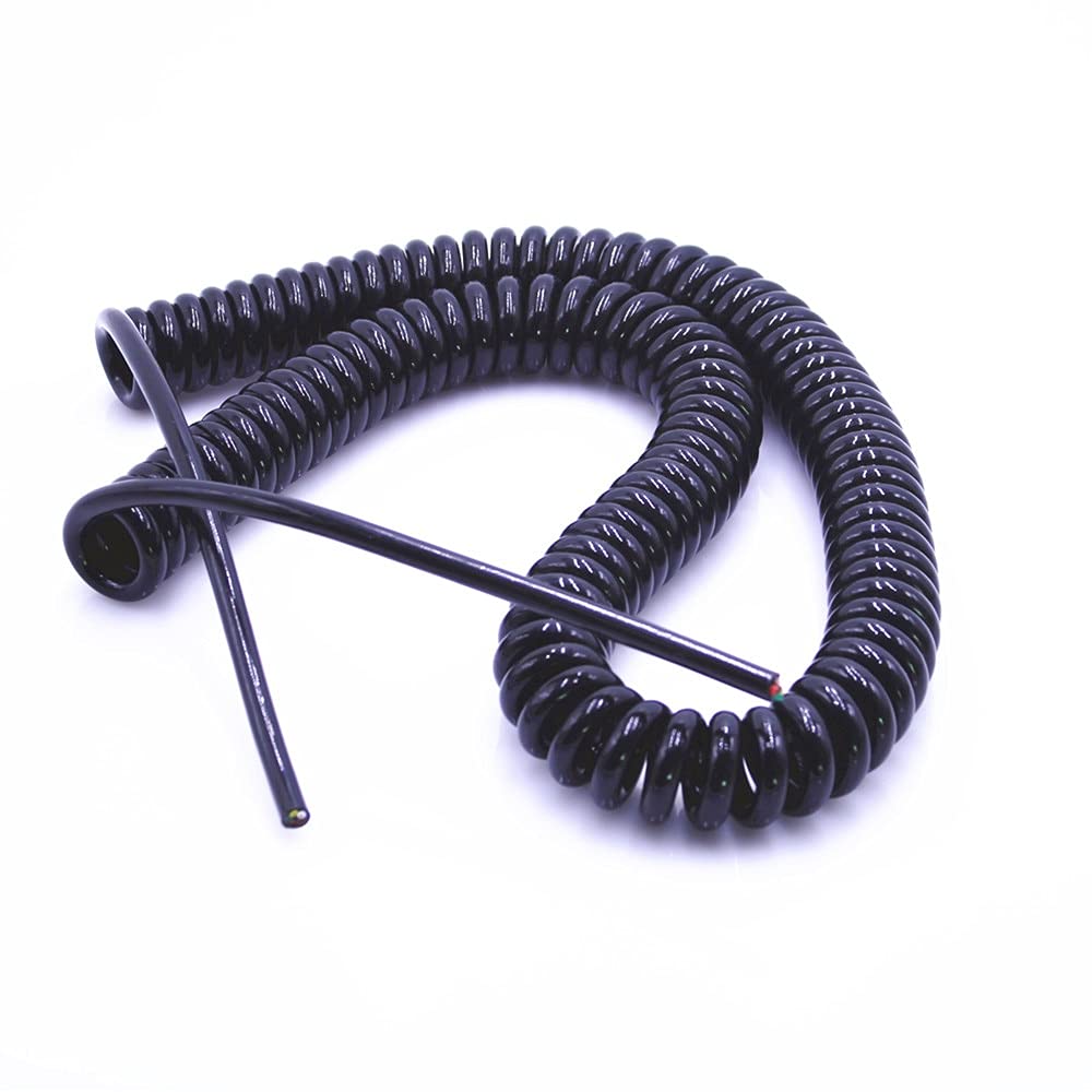 1 Cable espiral de alambre telescópico de resorte de núcleo 5/6/8 24AWG0.2mm 20AWG0.5mm 17AWG1.0mm 14AWG2.0mm Cable de extensión estirable Estiramiento de 1,2 metros Estiramiento de 2,5 metros Estiram
