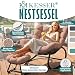 KESSER® Schaukelstuhl XXL Outdoor, ergonomischer Schaukelsessel mit Sitzpolster für In- & Outdoor, Relaxsessel Garten, Balkon Sessel, wetterfester Gartenstuhl bequem, mit Hocker, bis 150kg, Taupe