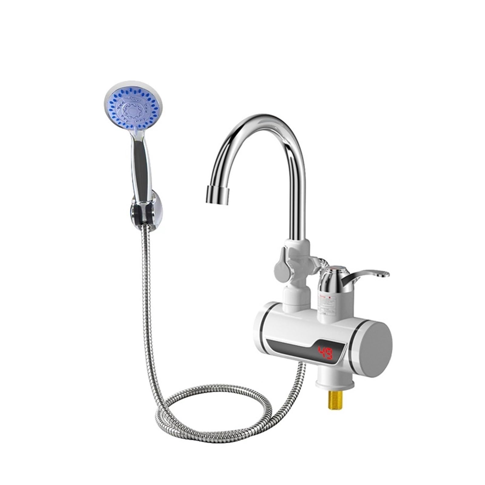 LNHHG Electric Water Heater,Kitchen Faucet Tankless Instant Heating Water Tap,Flowing Heated Mixer Digital Display(TY209)
