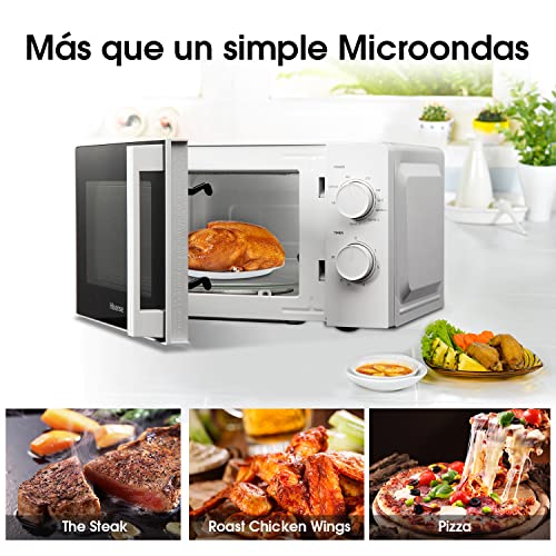 Hisense-H20MOWS1HG-Microondas-Capacidad-de-20-L-700-W-de-Potencia-900-W-Grill-5-Niveles-Temporizador-30-Min-Modo-Descongelar-Tirador-Acabado-Blanco