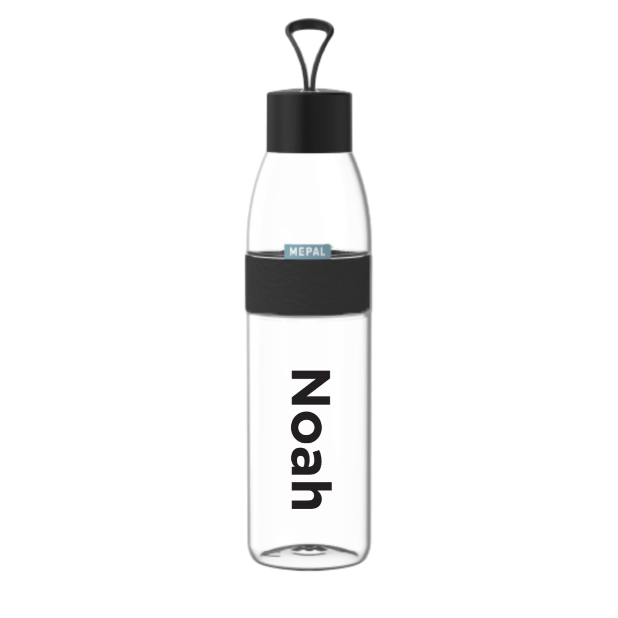 Mepal Personalisierte Trinkflasche mit Namen - Wasserflasche für Kinder und Erwachsene - Flasche für Schule & Arbeit - Stoßfest, Auslaufsicher - BPA-frei & Spülmaschinenfest - 700 ml - Nordic black