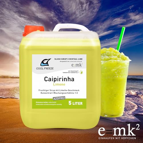 Cool Freeze Slush Sirup Set 4x5L – Daiquiri (Erdbeere), Piña Colada(Ananas Kokos), Caipirinha (Limone) – Cocktail Line Deluxe Summer Edition – alkoholfrei – mit Fruchtsaftkonzentrat – Made in Germany – Bild 7