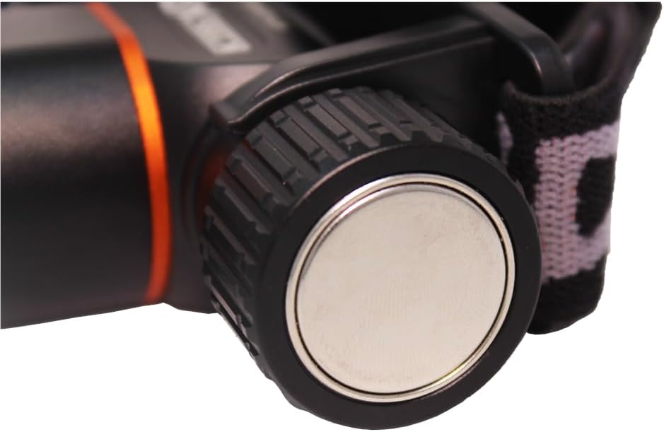 K Tool International XD5555 LED Headlamp Work Light for Garages, Repair Shops, and DIY, Rechargeable, 2000 Lumens, 3.7V, Magnetic Base, 180 Degree Rotation, IP65 Water Resistance, (2) Modes, Black