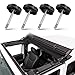 MFC 4 PCS Soft Top Door Surround Knobs Kits Window Frame Knobs Screws with Pin Compatible with for 1997-2018 Jeep Wrangler TJ/JK