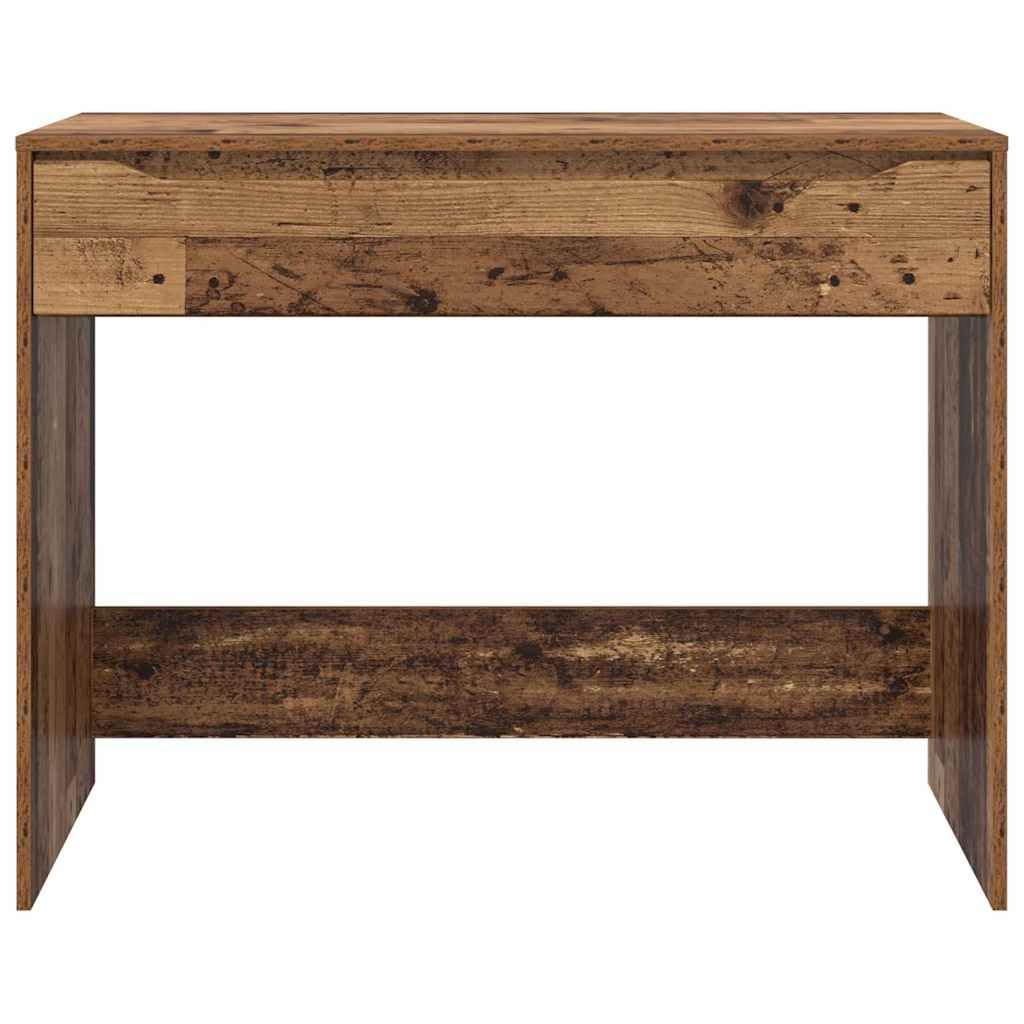 Scrivania effetto legno vecchio, 100 x 50 x 78 cm, materiale in legno, robusto scrivania per computer con cassetto, moderno tavolo da ufficio per casa, tavolo da lavoro durevole, versatile