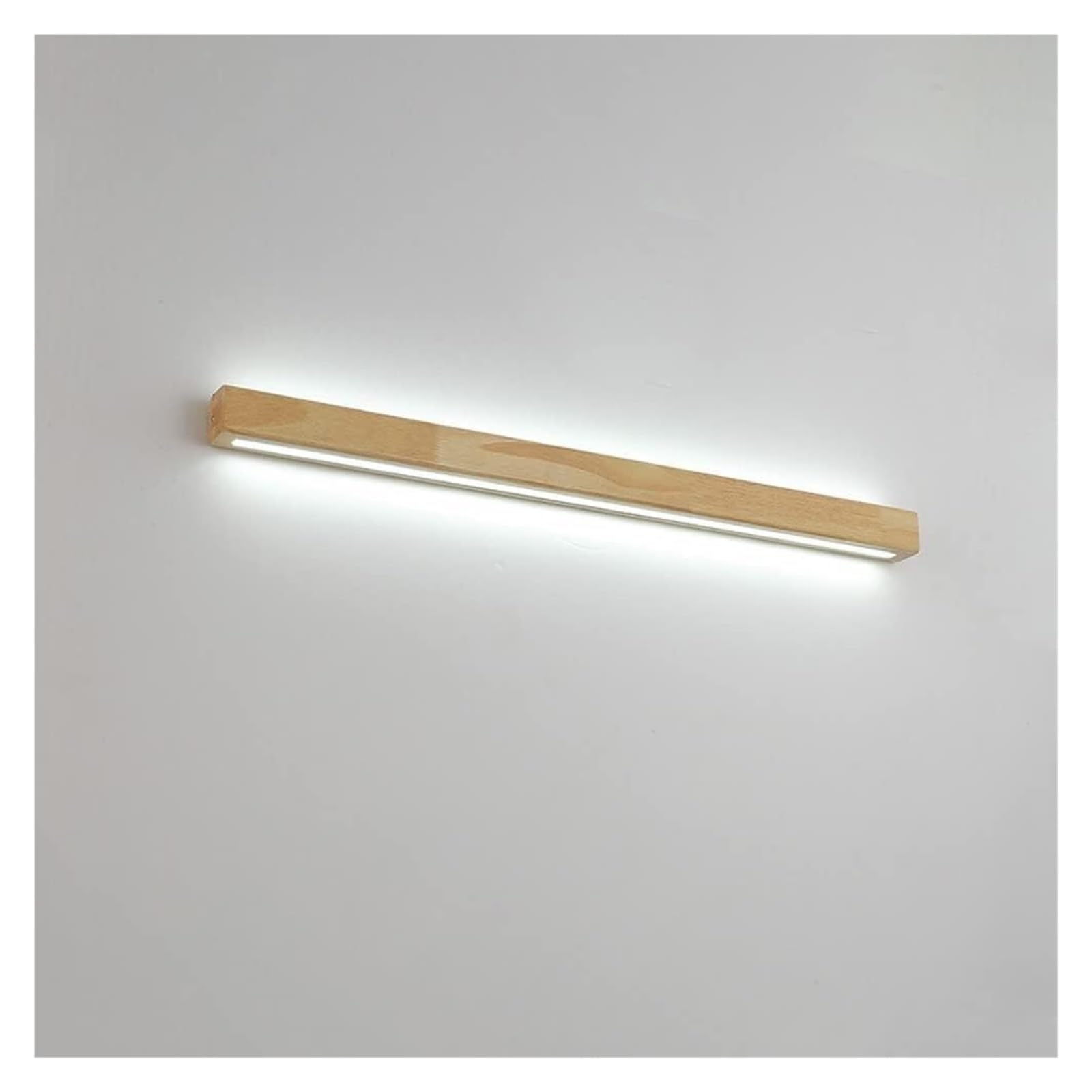 VDOQTLJT Minimalist Linear Wall Lamp LED Nordic Wood Light Long Strip Vanity Decor Sconce for Bedroom Bedside Living Room Study Corridor Entryway Restaurant Lamps sconces(Tricolor Light,100cm)