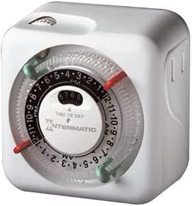 Intermatic TN111GC Lamp and Appliance Timer with 2 On/Off Settings, Easy Set Lighted Dial