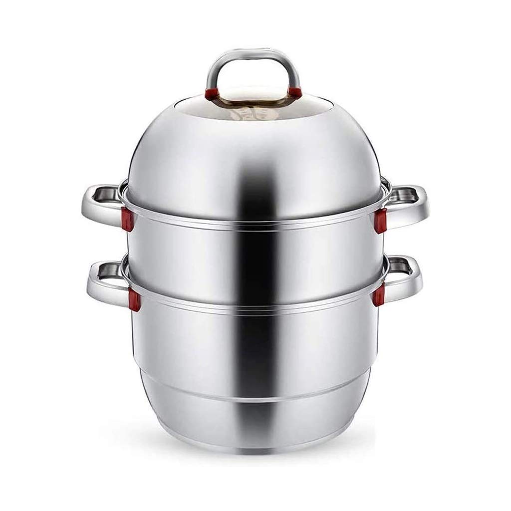 GTHTUHFD Stainless Steel Soup Pot Steamer Thickening Bottom Non-Stick Soup Steamer Cooking Pot Induction Cooker Gas Furnace