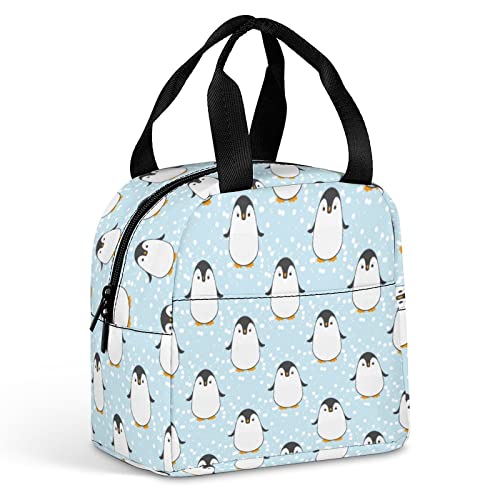 Homeoanimal Penguin Lunch Bag For Women Men, Insulated Meal Bag, Lunch Tote Bag For Work Outdoor