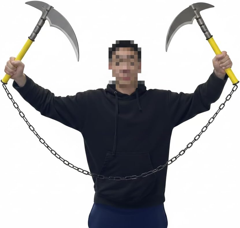 Foam Anime Style Soul Eater Axe Set Sword Black Star Chain Scythe Set Sword
