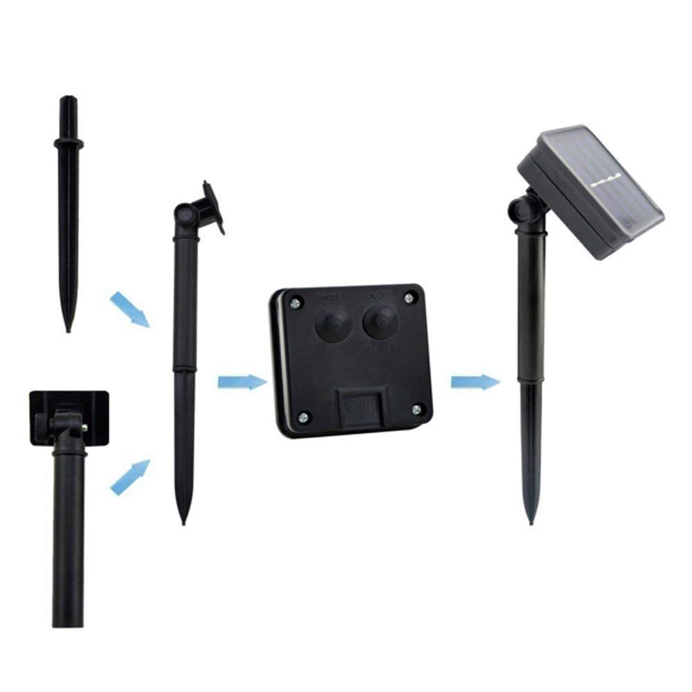 DINOWIN Coeur Guirlandes Lumineuses Décoration, Solaire Guirlande Lumineuse Exterieure 30 LED Cœur Lampe 8 Modes éclairage D'ambiance Décoratifs Pour Jardin Maison Sapin De Noël (Multicolore