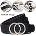 BESTZY Cinturón De Jeans 2pcs Cinturón de Mujer Monocolor con Hebilla de...