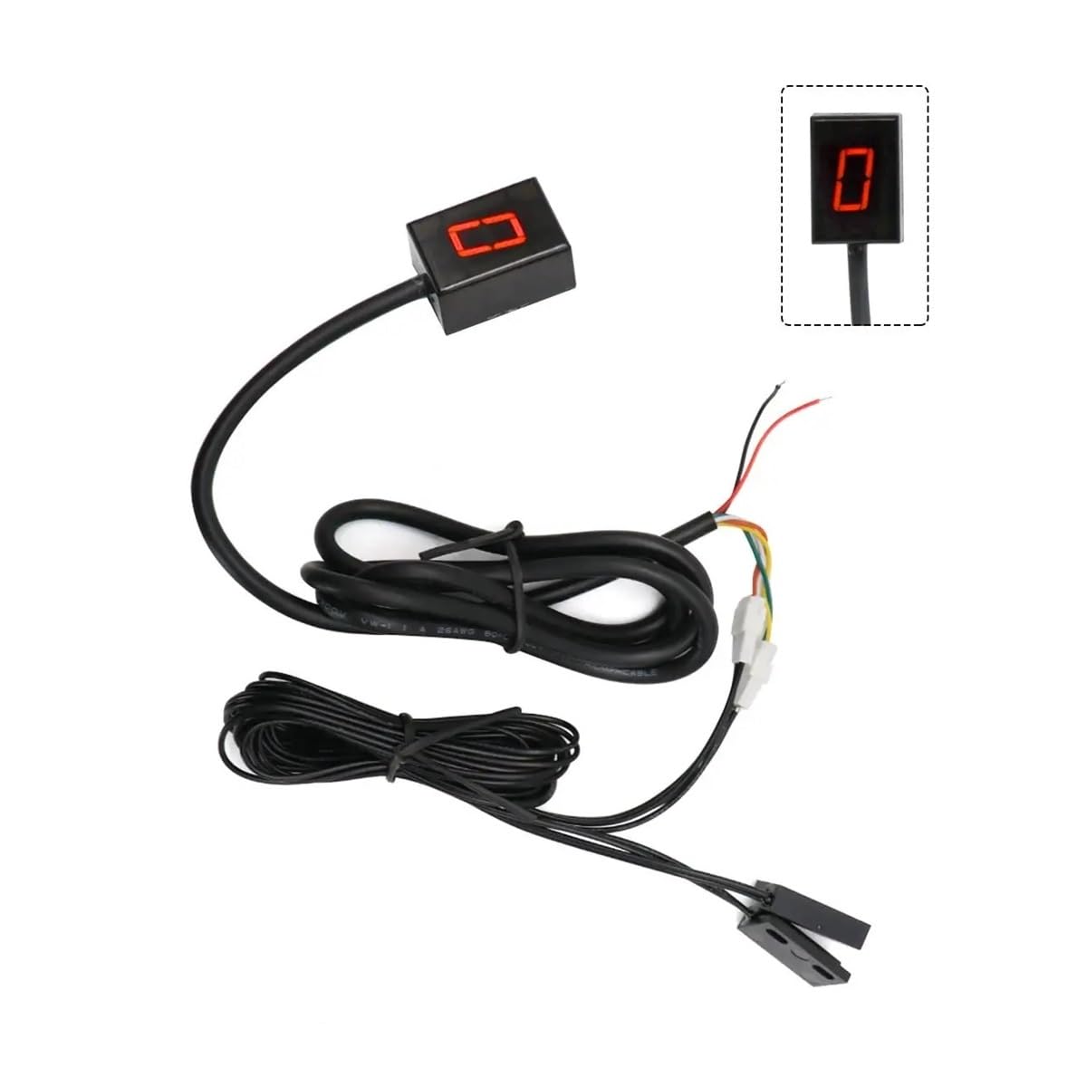 Indicador Marchas Indicador de Marcha Digital para Motocicleta Universal para 6 velocidades Pantalla LED Soporte magnético para Palanca de Cambios