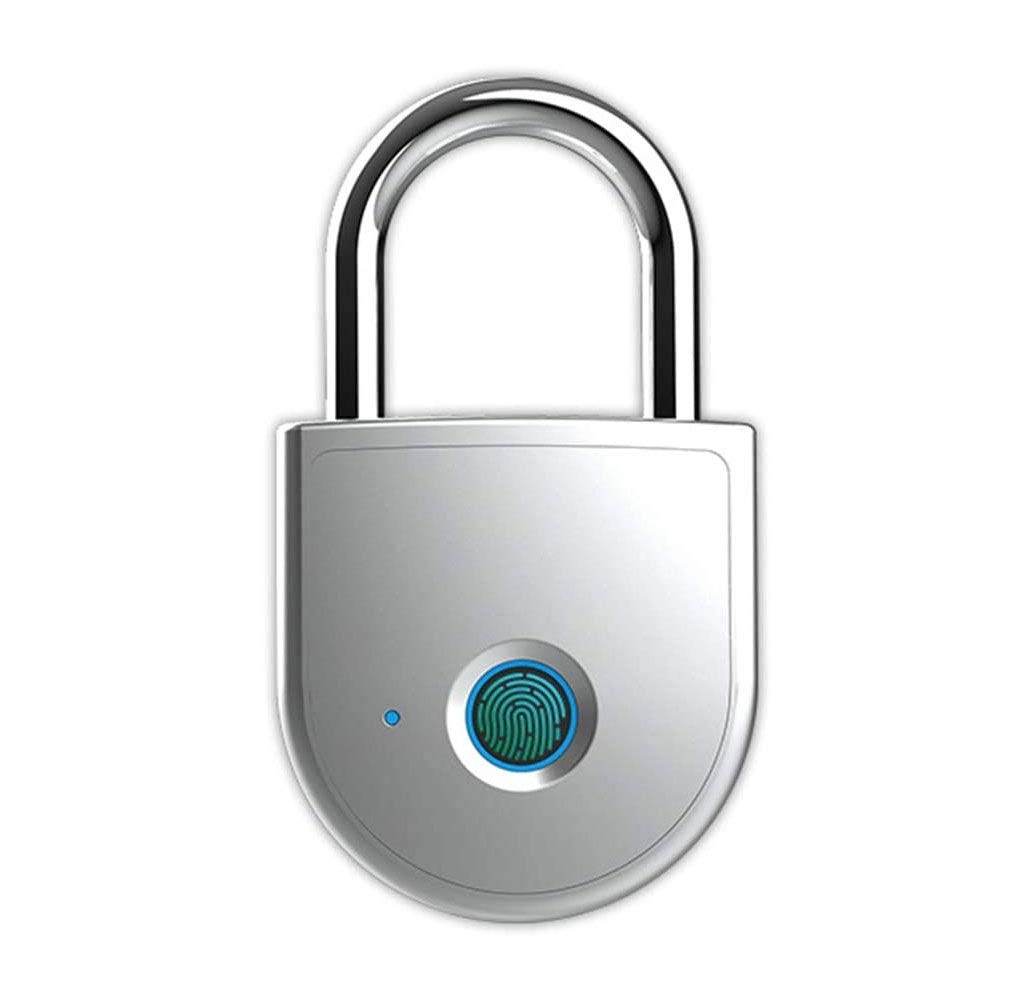 Cadenas d'empreinte digitale, ultra légère une touche Ouvrir la serrure d'empreinte digitale avec chargement USB pour la salle de sport, les sports, le casier de l'employé de l'école, la clôture