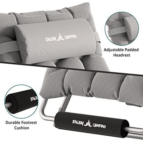 Image of UDPATIO Oversized Zero Gravity Chair Patio Reclining Chairs with Cushion | 29In Set of 2 Outdoor Folding Recliner with Pillows,Cup Holder, Foot Rest, Detachable Pad, Locking Light Grey-xl