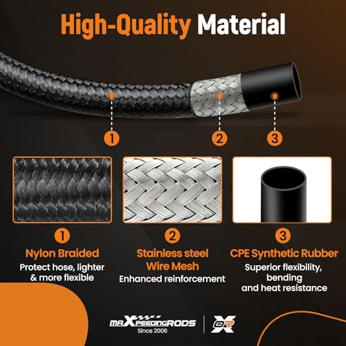 Image of 15FT 6AN Automatic Transmission Cooler Line Kit for 4L60E 4L65E Transmisson