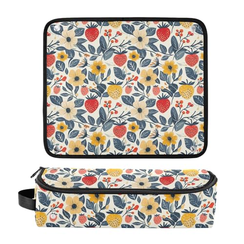 Bolsa de viaje resistente al calor Trendy Summer Marble para planchas y rizadores de cabello, organizador portátil para accesorios de cuidado capilar miniatura 3