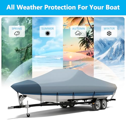 CEMOFE Boat Cover 17-19FT, Waterproof Trailerable Bass Boat Cover by CEMOFE - Used condition - Image 4