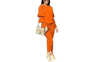 KANSOON Women Orange Pants Suit
