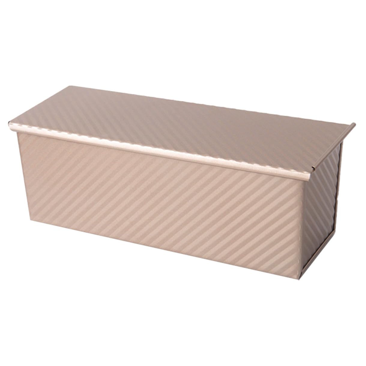 Artibetter Teglia per Pane e Toast in Acciaio al Carbonio Coperchio Rosa, Stampo Antiaderente Ondulato, per Cucina Domestica e Cottura Uniforme