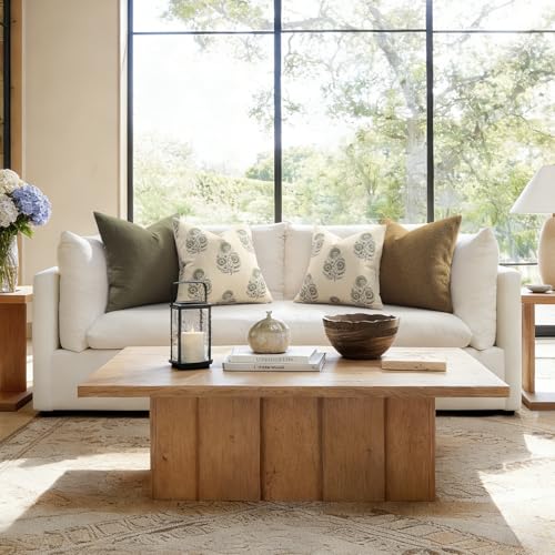 Image of YCOLL Vintage Floral Print Pillow Covers 20x20 Set of 2 Patterned Accent Decorative Cushion Covers Modern Farmhouse Throw Pillow Covers for Sofa Couch Chair Bed Living Room Home Decor, Sage Green