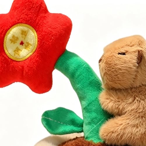 Peluche Capybara figurine câlinée doudou pot de fleurs pour adulte