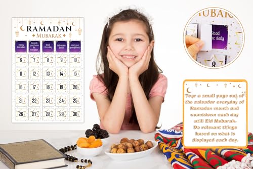 D24TIME Ramadan Calendar 2024 Ramadan Decorations for Home Wall Eid Mubarak Ramadan Advent Calendar
