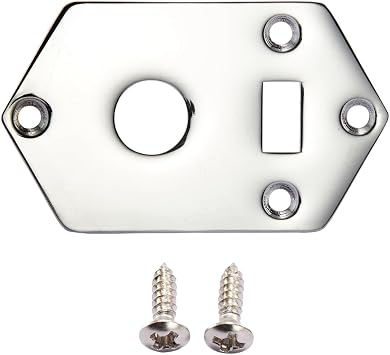 KAISH Electric Guitar Pickup Selector Toggle Switch Plate Control Plate for Kurt Cobain Jaguar Guitar Chrome