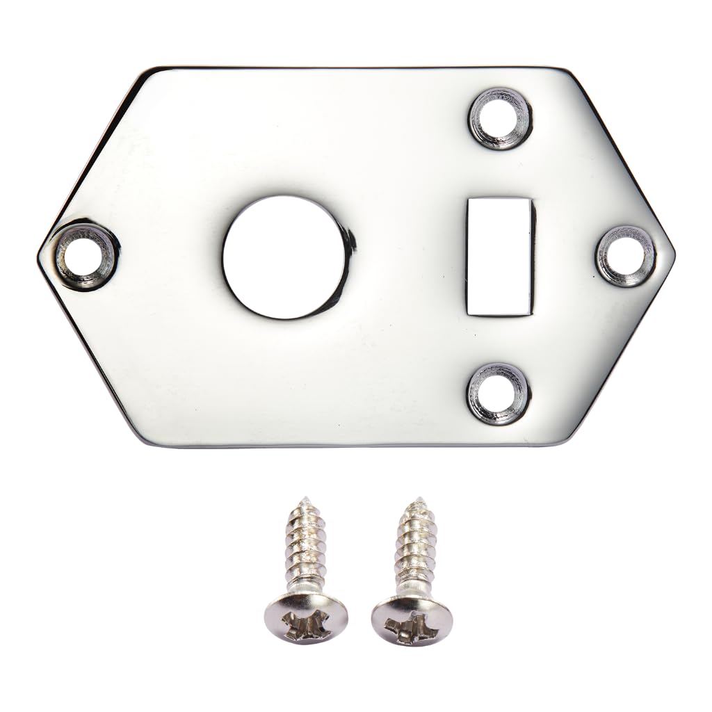 KAISH Electric Guitar Pickup Selector Toggle Switch Plate Control Plate for Kurt Cobain Jaguar Guitar Chrome