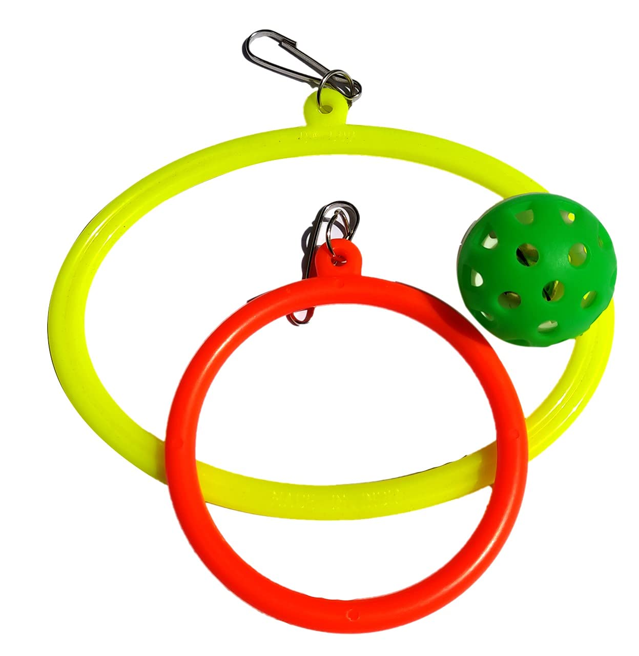 Mashki® Bird Ball & Ring Toys with Rattler Toy for Parakeet, Cockatiel, Budgerigar, Parrots