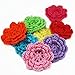 Bluemoona 20 PCS - Big Crochet Sewing Flower Embellishment Applique Trim Mixed Colors 2" 50M