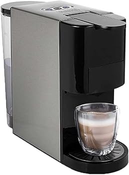 Princess 249450 Máquina de café multicápsulas con adaptadores para cápsulas Nespresso, Dolce Gusto, monodosis ESE y café molido, 19 bares de presión, depósito de agua extraíble de 800 ml, 1450 W3