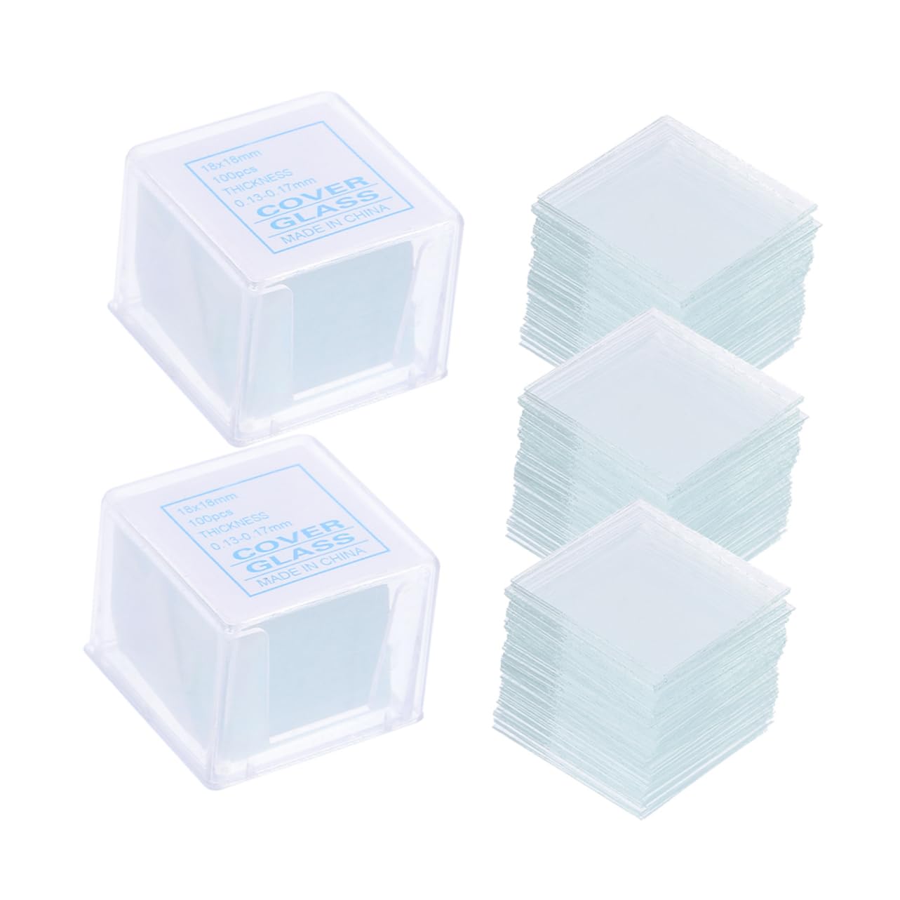 Gatuida 2500piezas Diapositivas De Microscopio De Transparente Cubiertas Para Preparación De Muestras Para Laboratorios y Estudios Biológicos