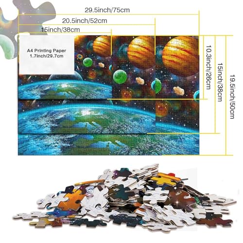 Planetary universe puzzle 1000 pièces, le cadeau en bois idéal dès 14 ans - 5