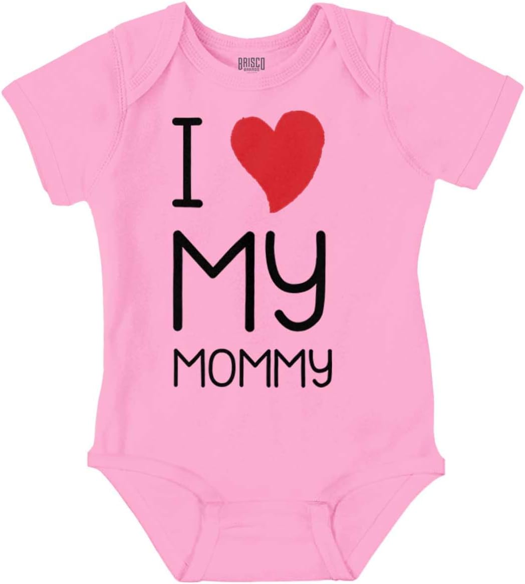 Brisco Brands I Heart My Mommy Love Baby Romper Boys or Girls