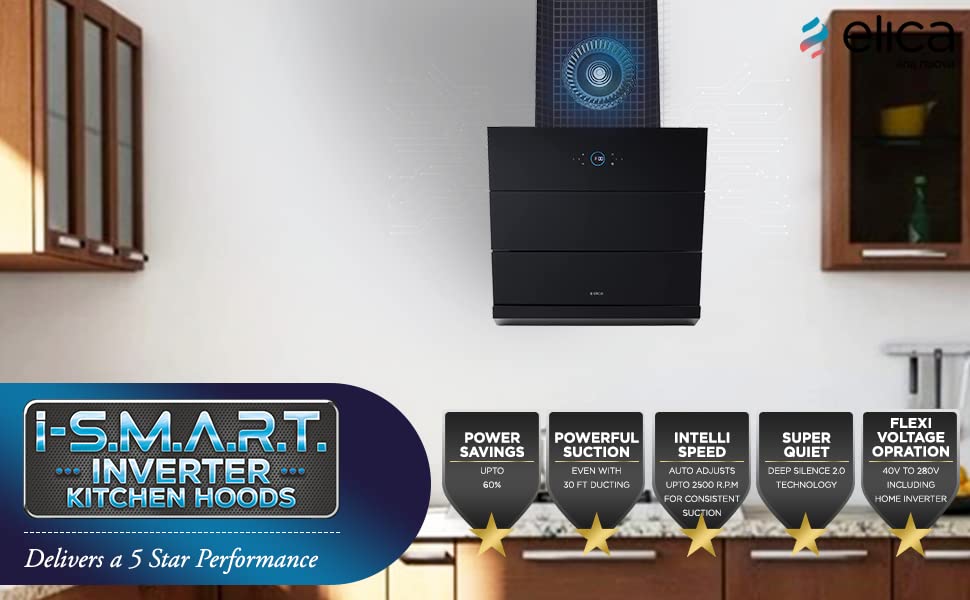 Elica iSMART 5 STAR Performance 90 cm Filterless Heat Autoclean Kitchen Chimney with Inverter Technology and 15 Years Warranty (iSMART EFL HAC LTW 90) - Image 4