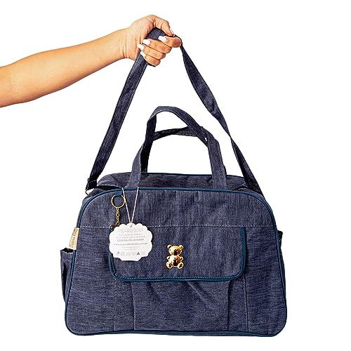 Kit Bolsa Mala Maternidade Menino Menina Bebe Reforçada Mescla