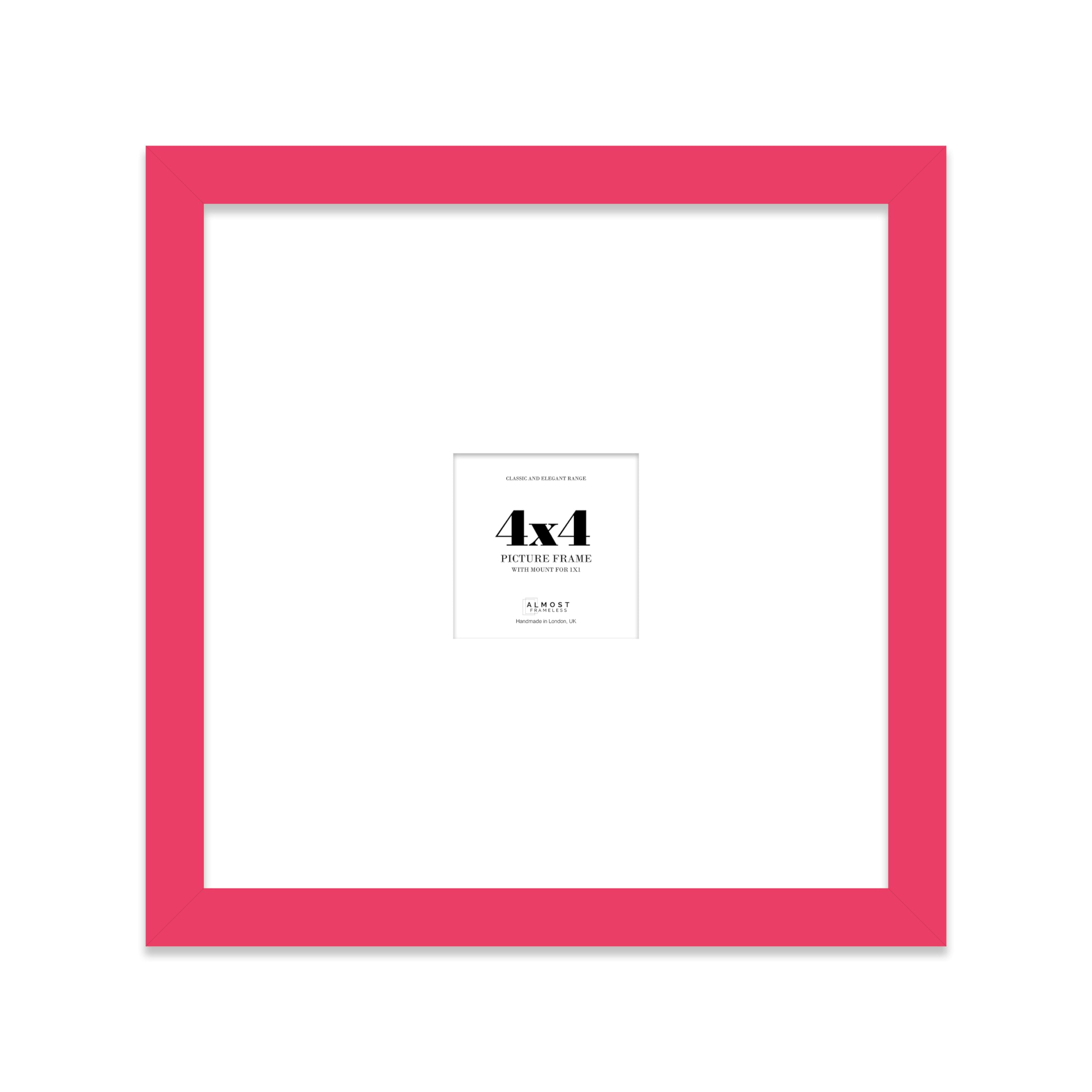 4X4" Bright Pink Picture Frame4X4" Square Frame With 1X1" Mount For 4X4"/1X1" Pictures Art Deco Style Room Decor1 Pack from B&Q