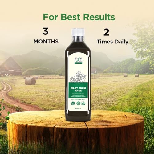 Image of Giloy Tulsi Juice 1 L | Strengthens Body Defence System | Natural Immunity Booster | Zero Added Sugar (Giloy Tulsi)