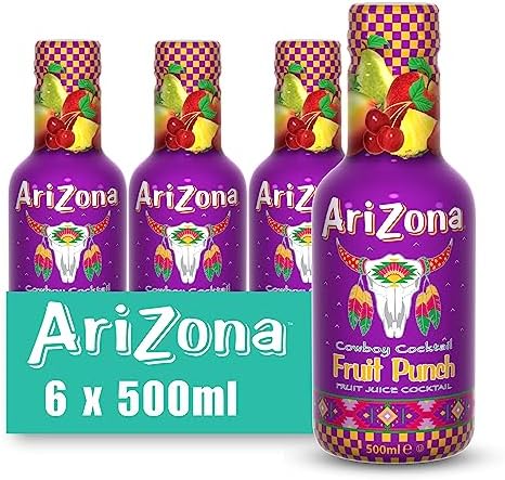 Arizona Fruit Punch Juice Drink, 6 x 500ml PET Bottles
