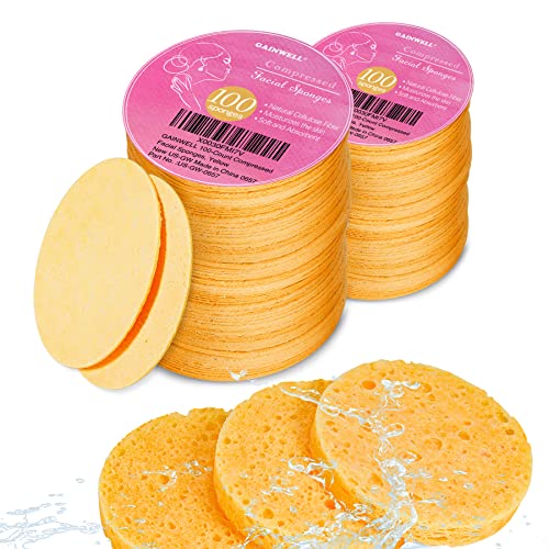 Compressed facial sponges for cleansing (200pcs) by GAINWELL