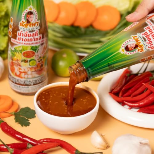 น้องพร Asian Style Sukiyaki and Barbecue Dipping Sauce – Savory Liquid Condiment for Hot Pot and Grilled Meats 300g image 5