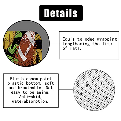 Jayden Madge 4Pcs/Set Sport Game Fabric Shower Curtain, Cool Basketball Soccer Volleyball Rugby Tennis Baseball Graffiti Sports Theme Bathroom Decor For Boy, Non-Slip Bath Rugs Toilet Mat, Multicolor #TOP5