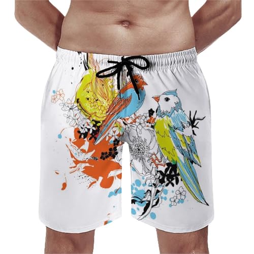 Maillot de bain homme oiseau au design tropical unique et léger