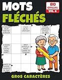  Mots Fléchés Gros Caractère: Jeux de réflexion gros caractère  80 grilles faciles avec réponses