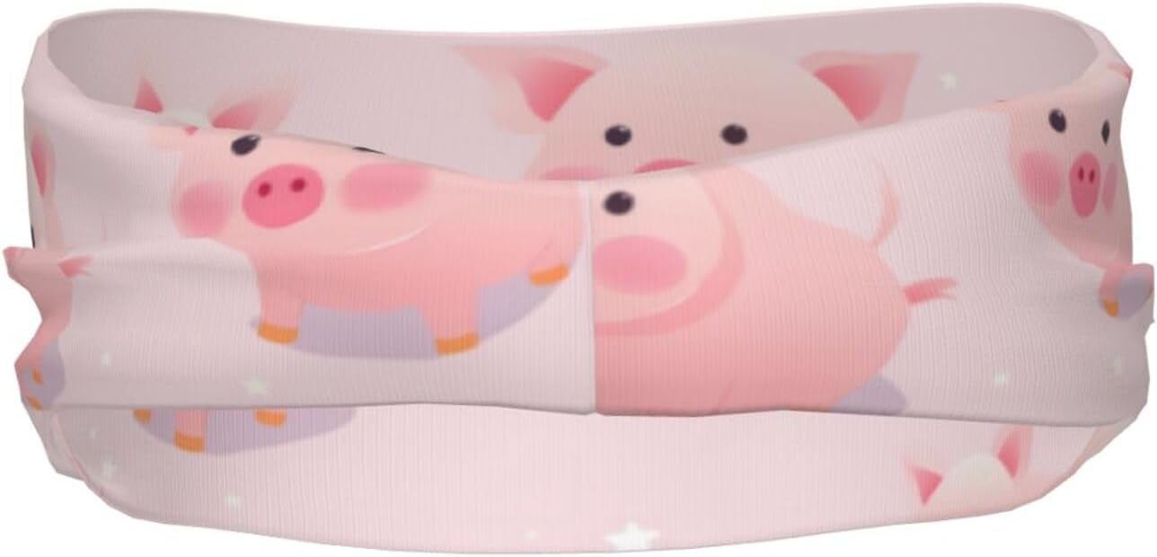 Lovely Pink Pig Sports Sweatband – Stay Dry & Confident During Every Workout