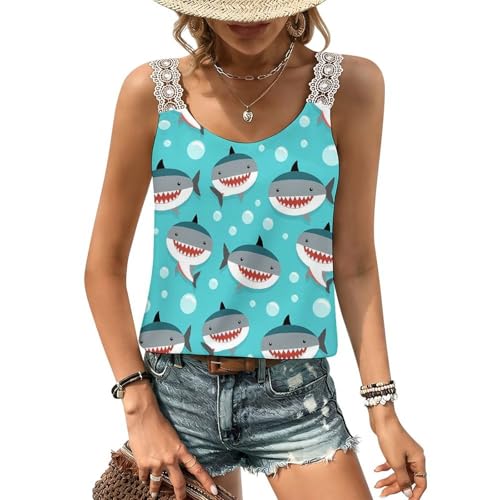 Comfortable Women's Lace Trim Tank Top Slim Fit Minimalist for
