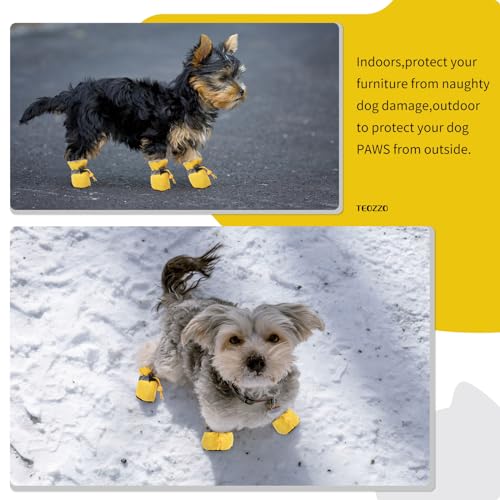 TEOZZO Sapatos para cães, botas e protetor de pata para pavimento quente, sola antiderrapante, botas
